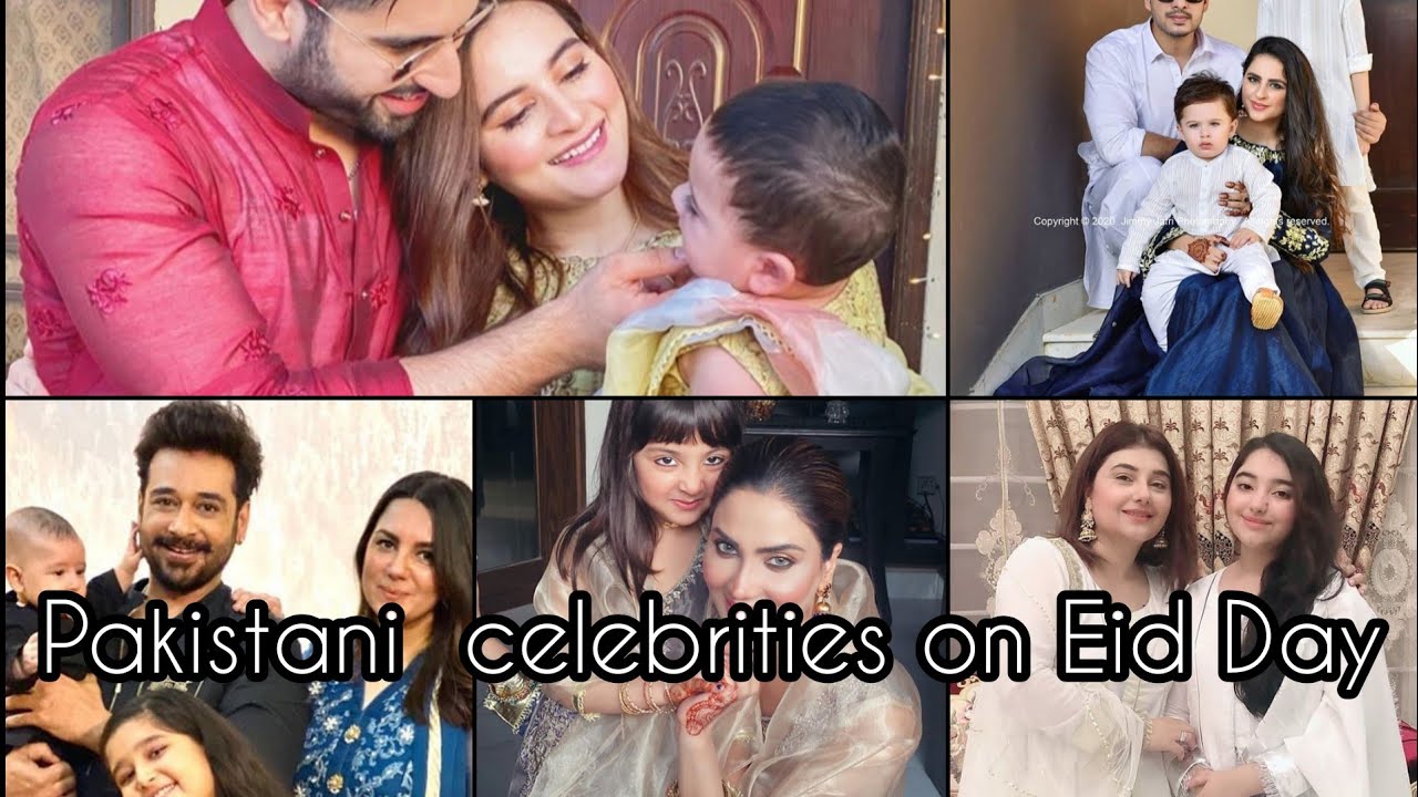 Pakistani celebrities on Eid with Family||Pakistani celebrities with their kids