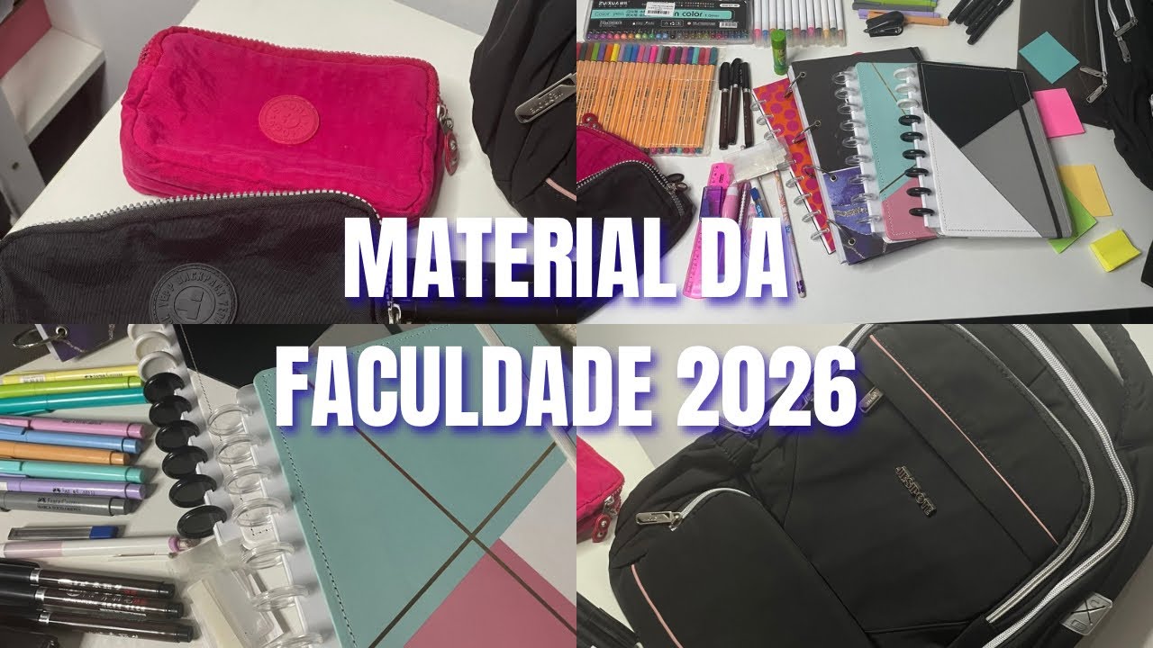 Material escolar da faculdade | tudo o que vou usar em Pedagogia ✨📚