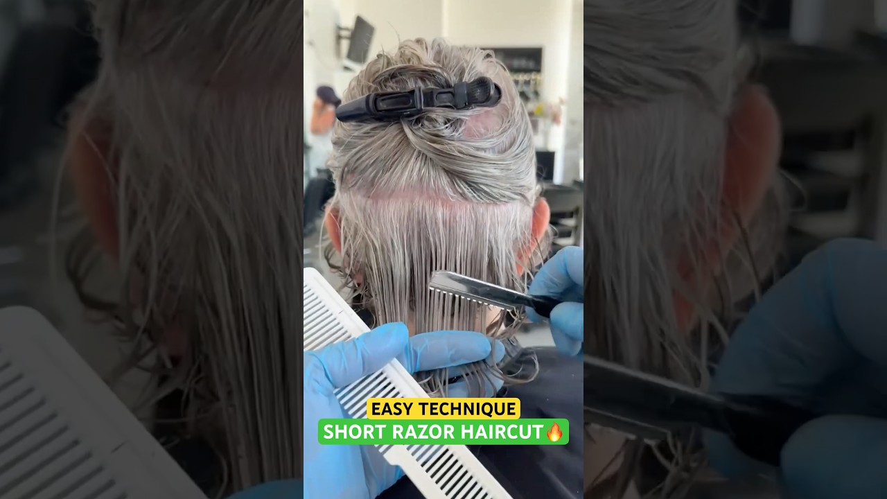 EASY TECHNIQUE SHORT RAZOR HAIRCUT: Complete Tutorial Linked Below! 🔥🔥🔥