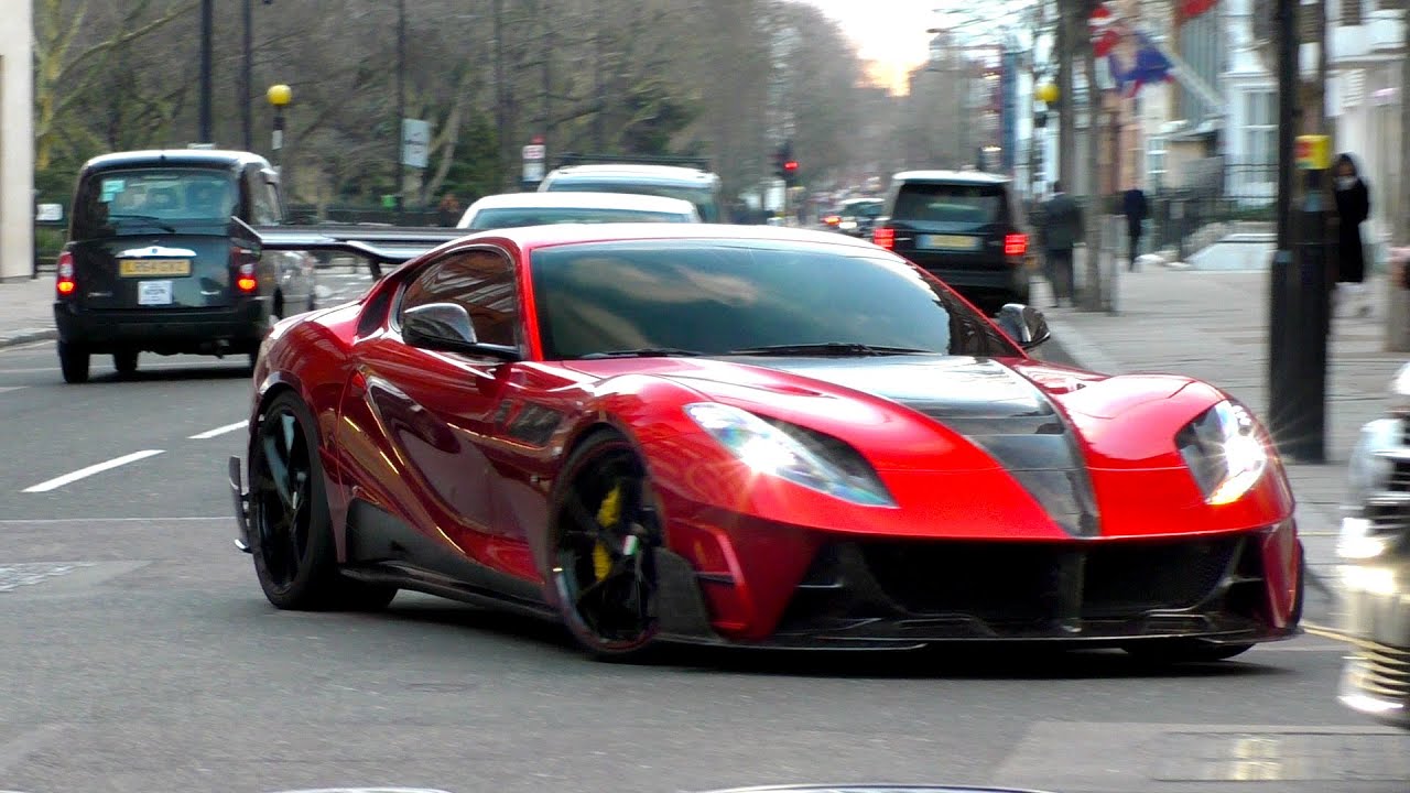 SUPERCARS in LONDON CRAZY Arab Mansory Stallone Ferrari 812 Superfast! - FLASHBACK #27