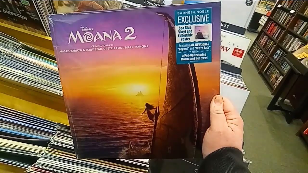 Moana 2 Soundtrack on Vinyl Record, For Sale at Barnes & Noble at Greece Ridge Mall on West Ridge Ro
