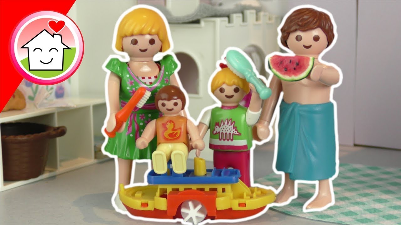 Playmobil Film Familie Hauser Wochenend - Morgenroutine - Spielzeug Video für Kinder