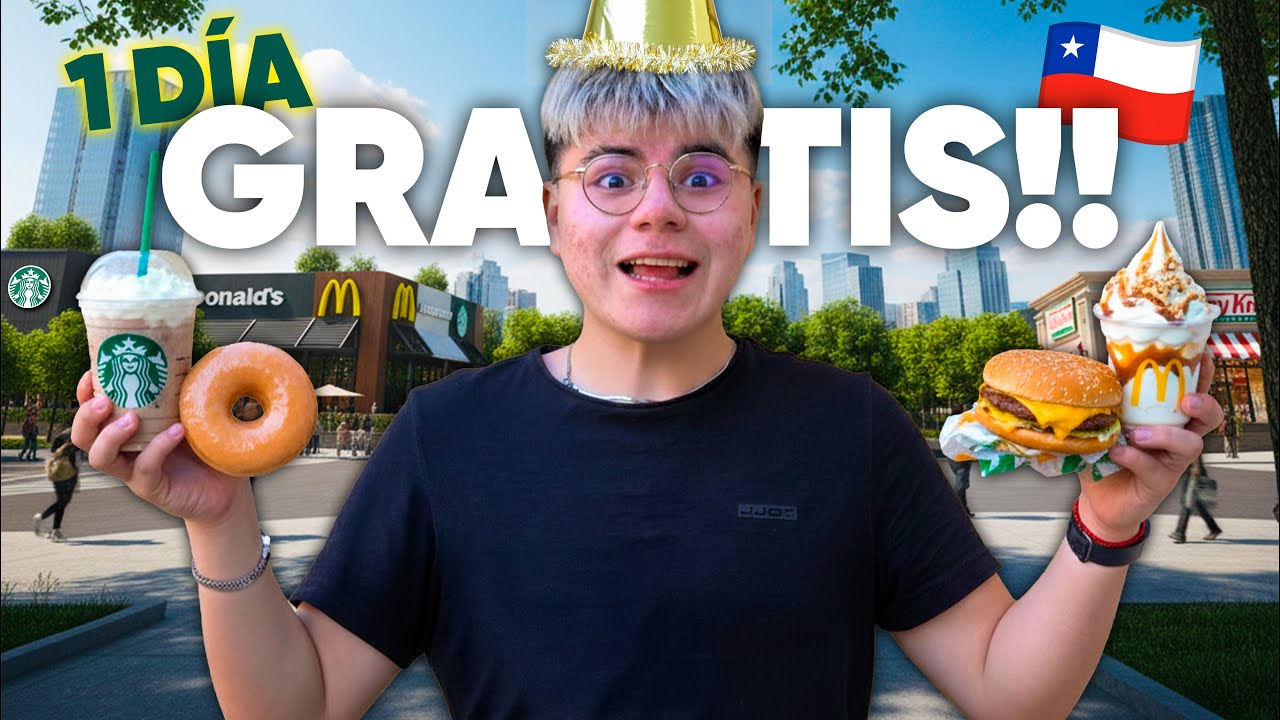 COMÍ GRATIS por un dia por MI CUMPLEAÑOS en CHILE!!!