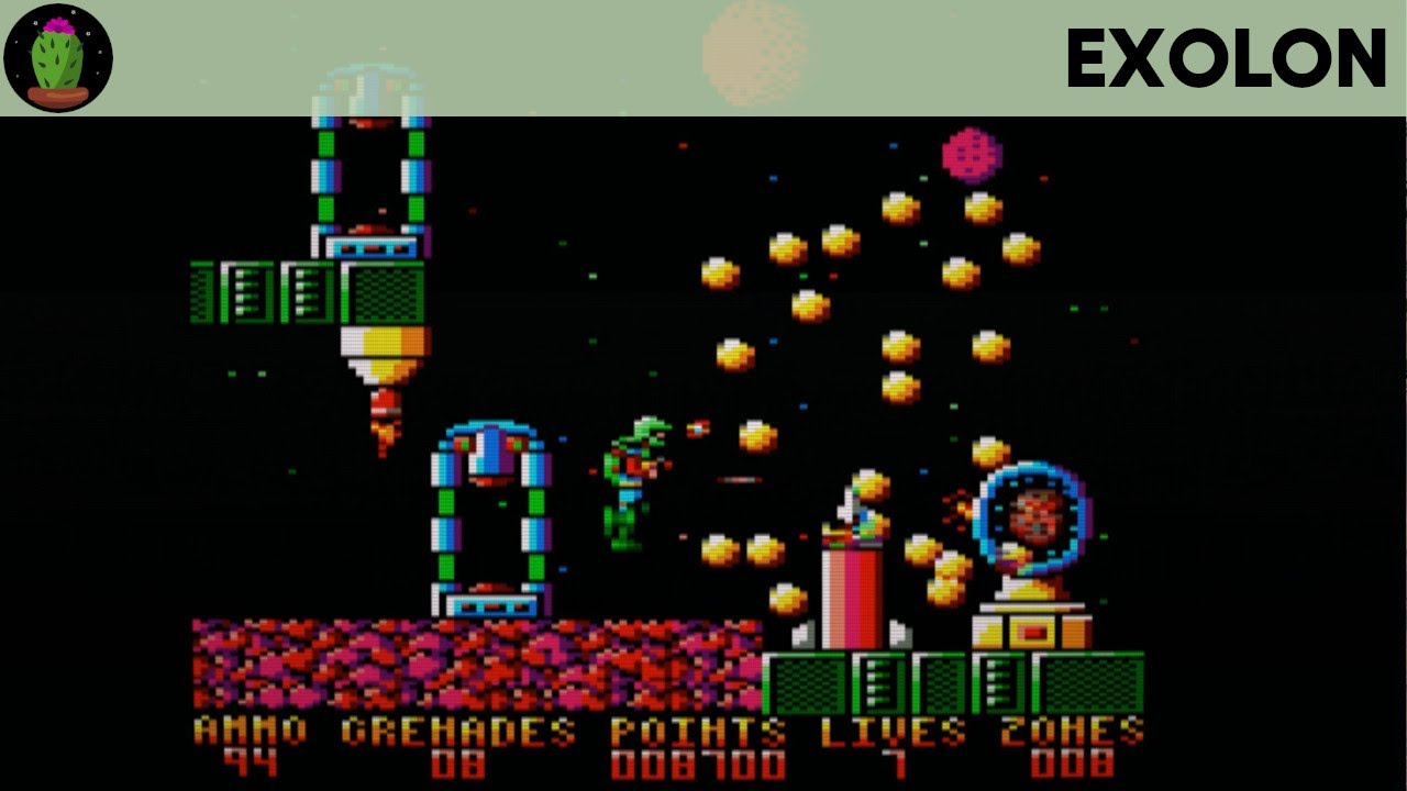 Retro Gaming on the Amstrad CPC6128: EXOLON by Hewson from 1987