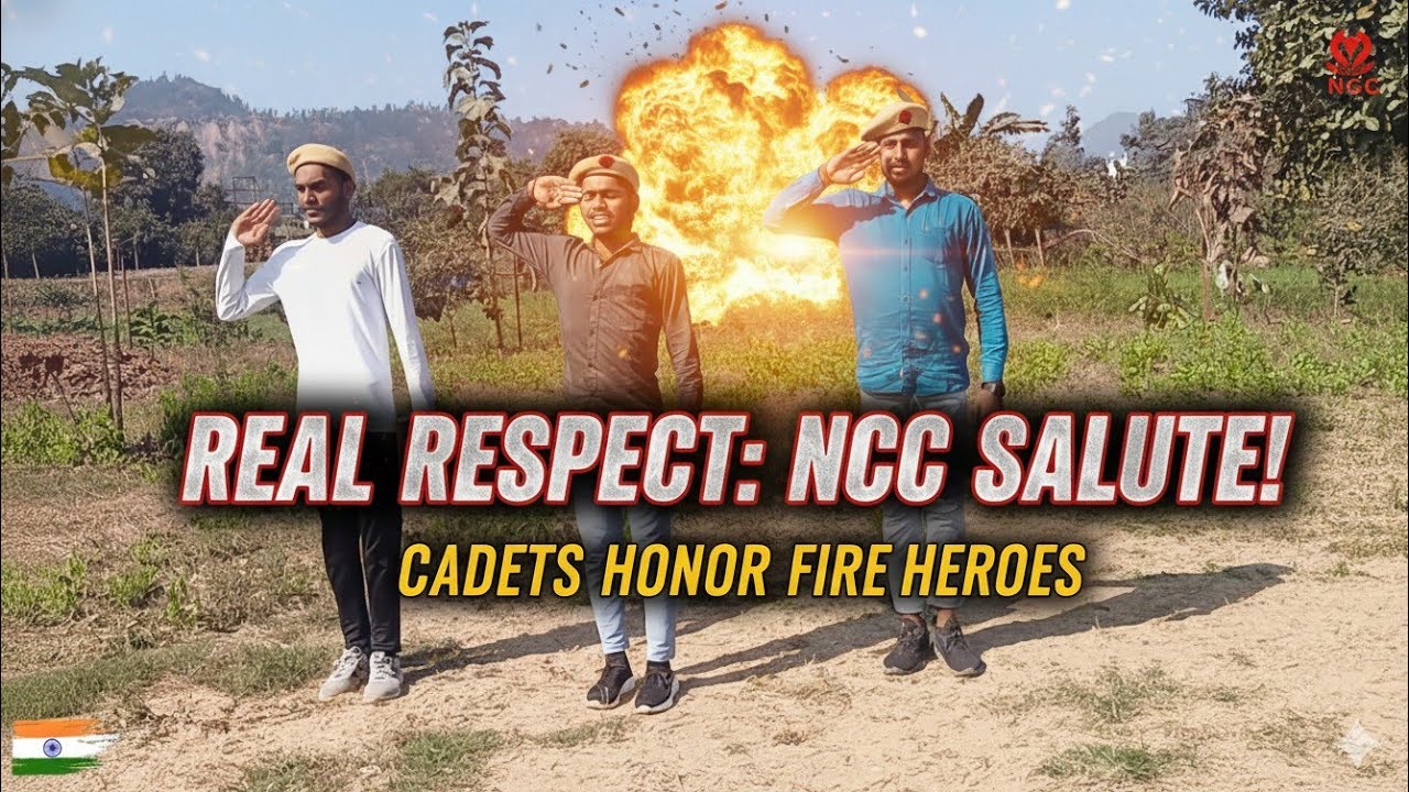 NCC Cadet Salute to Fireman 🫡 | Discipline & Respect | Jai Hind 🇮🇳 