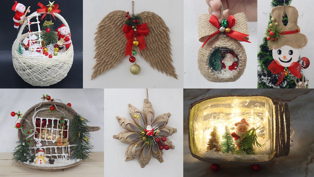10 Jute craft Christmas decorations ideas | Home decorating ideas