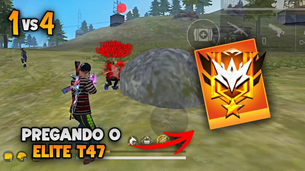 PEGANDO O ELITE DA TEMPORADA 47 NO SOLO VS SQUAD!! RANQUEADA SOLO VS SQUAD FREE FIRE!! 