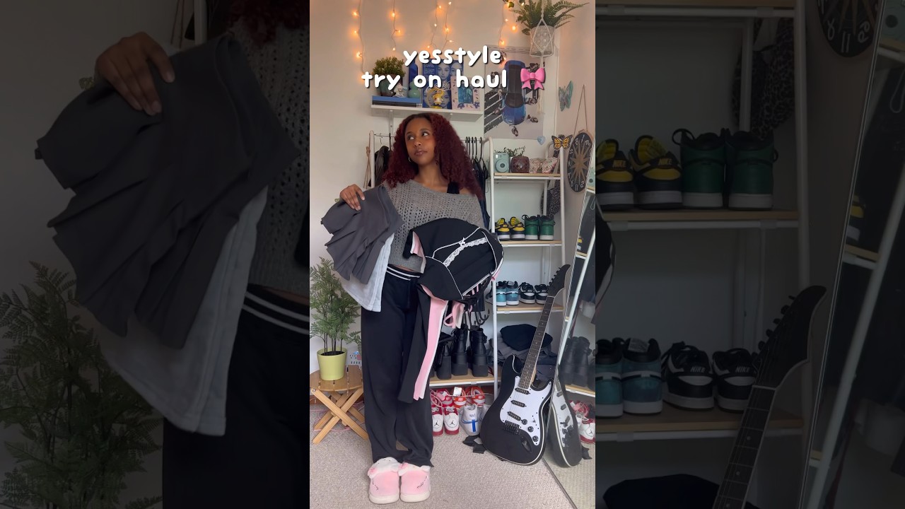 yesstyle clothing try on haul! 🎀💌✨ #yesstyle #clothinghaul #coquette #kfashion #shorts