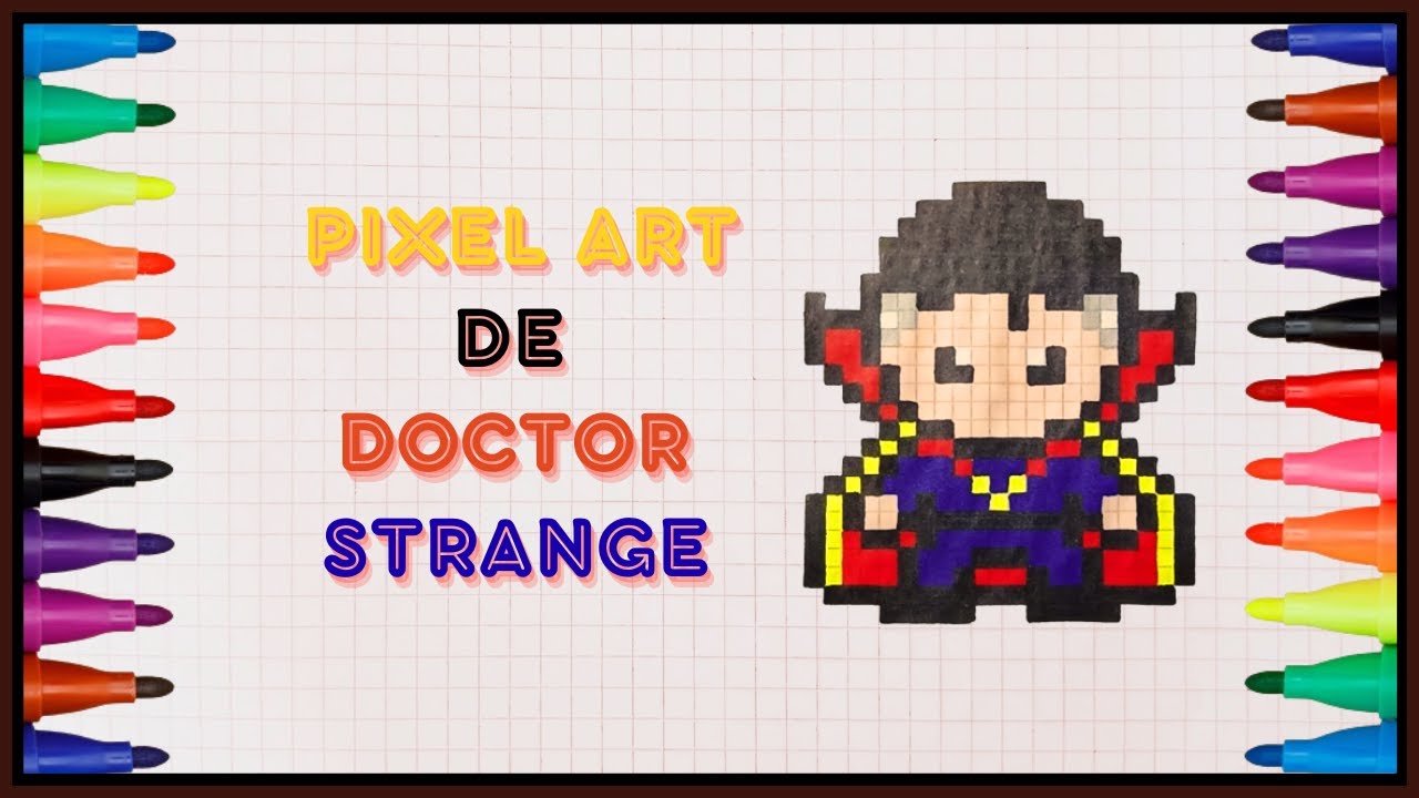 Cómo Dibujar a DOCTOR STRANGE en Pixel Art | Paso a Paso y Fácil 🎨✨