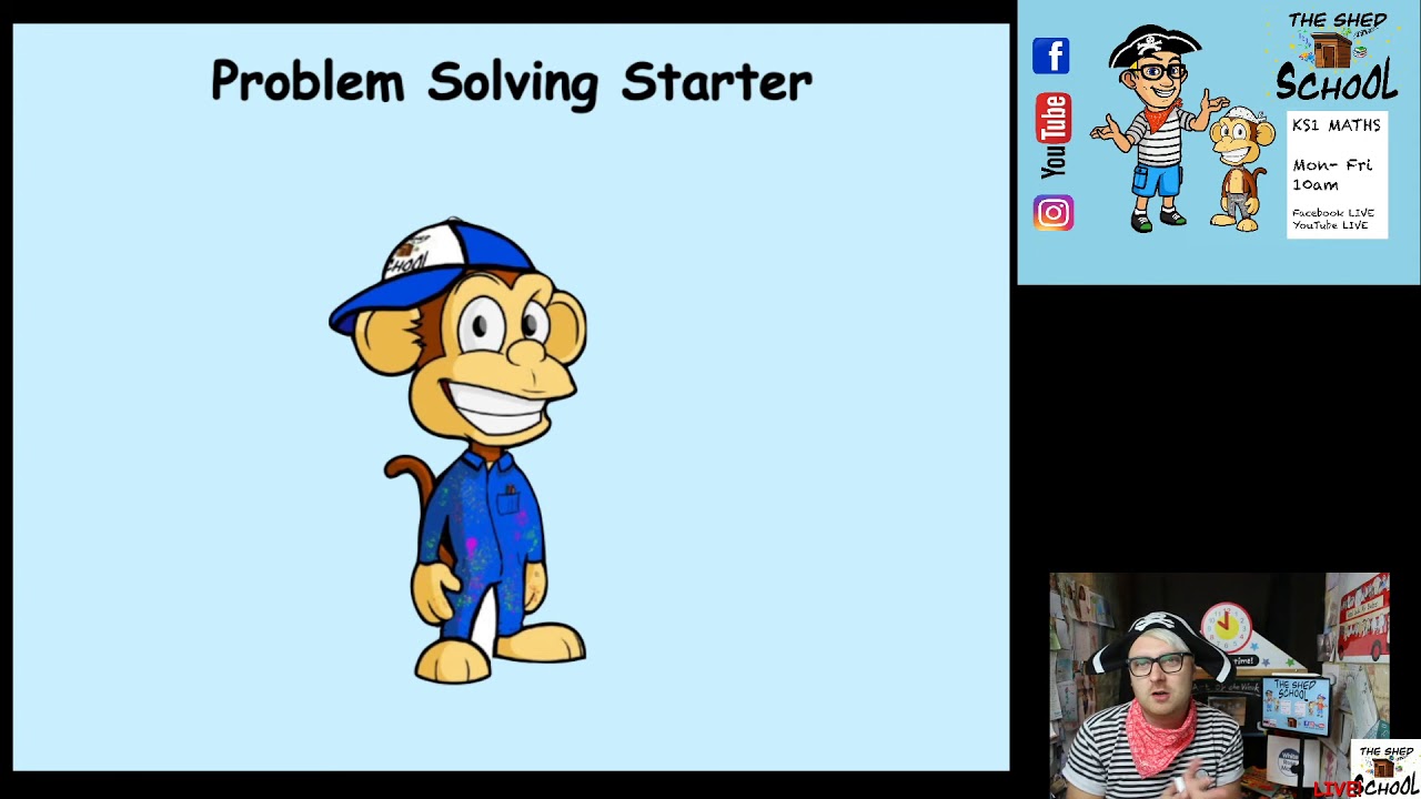 KS1 MATHS at 10am in THE SHED SCHOOL Monday 11th May