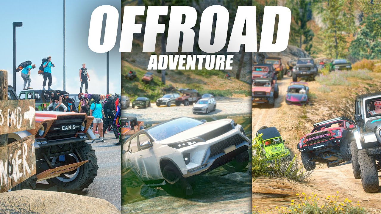 OFFROAD ADVENTURE TERBESAR DI GTA 5 ROLEPLAY RUTE EKSTRIM, SUNGAI, PEGUNUNGAN