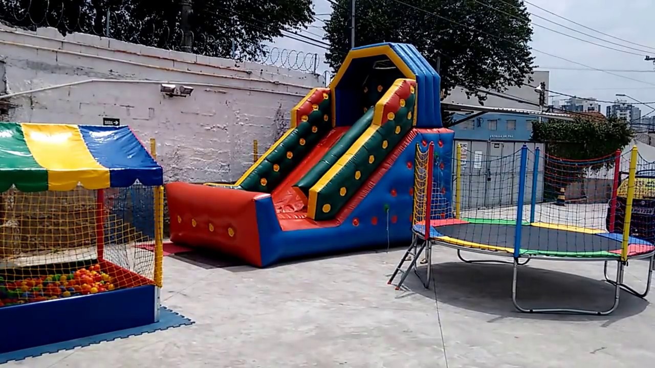 Aluguel de Brinquedos - Pula Pula + Piscina de Bolinhas + Tobogã Inflável