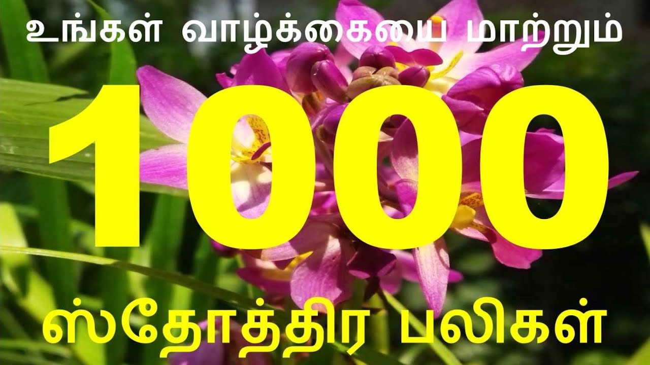 ஸ்தோத்திர பலிகள் 1000/Sthothira Baligal 1000 in Tamil/1000 Praises in Tamil/sothiram/JC Motivation