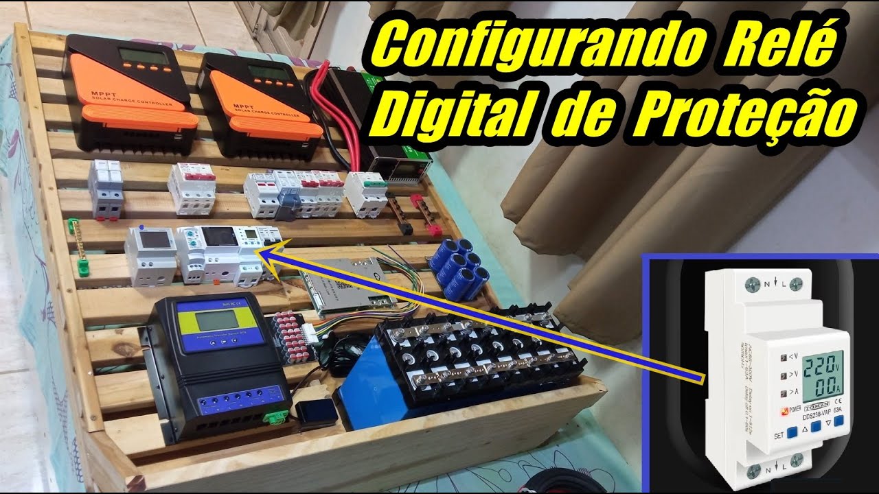 Montando Meu Sistema Solar #14 - Como Configurar Rele Digital de Proteção e Retardo