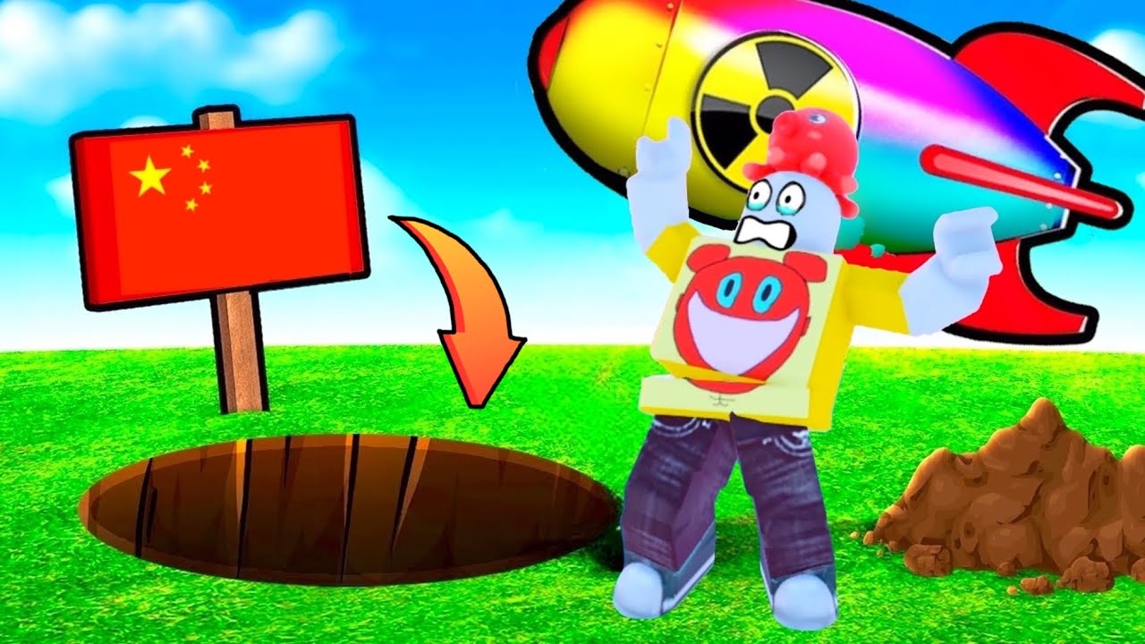 最強の爆弾で穴を掘ったら中国に行けたロブロックス【 Roblox 】