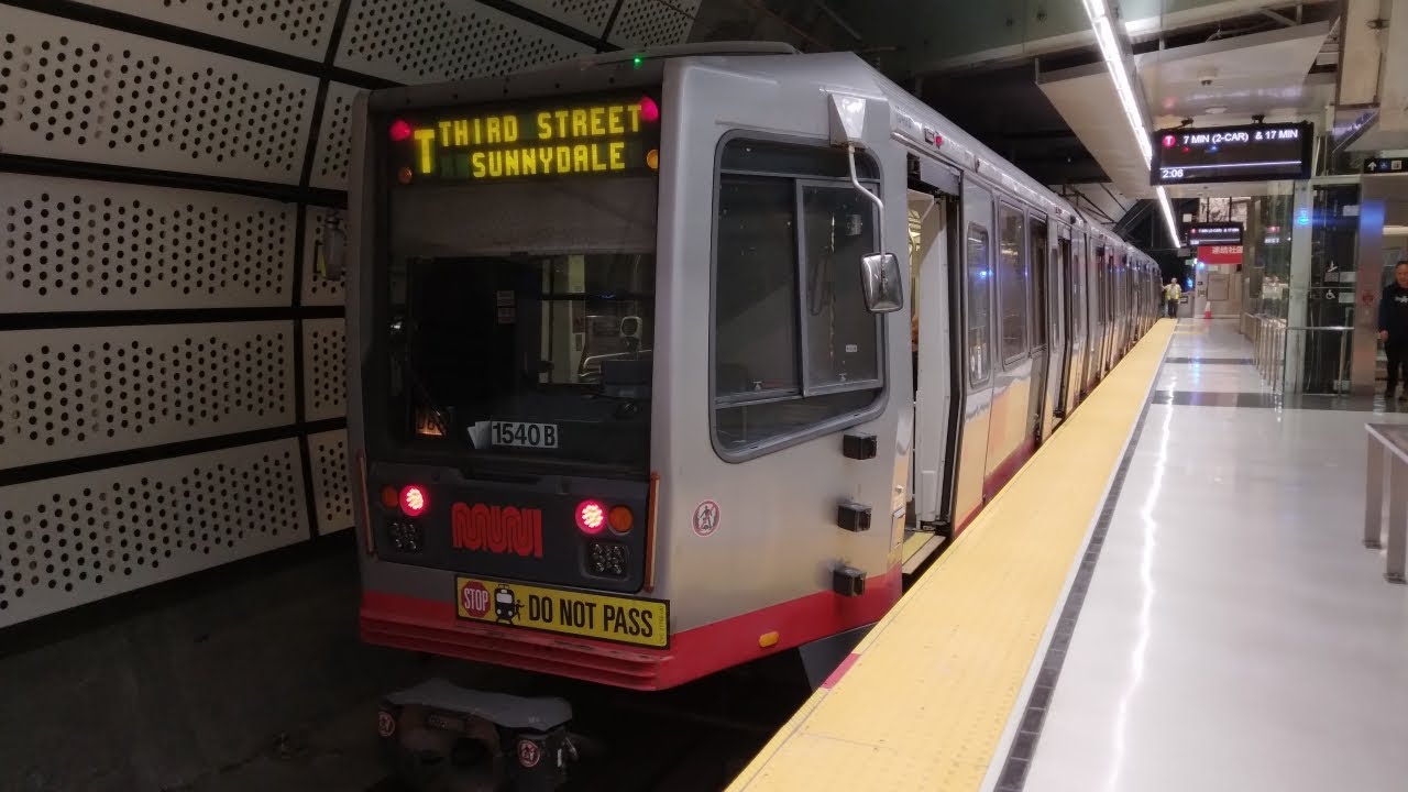 SF Muni 2002 Breda LRV3 #1540 on Route T Third Street