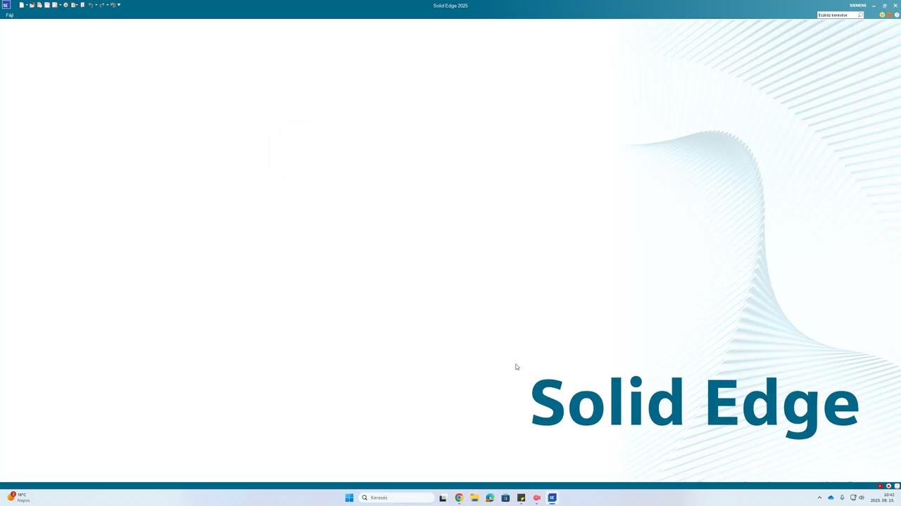 Solid Edge alapok ( vázlat készítés) 2025