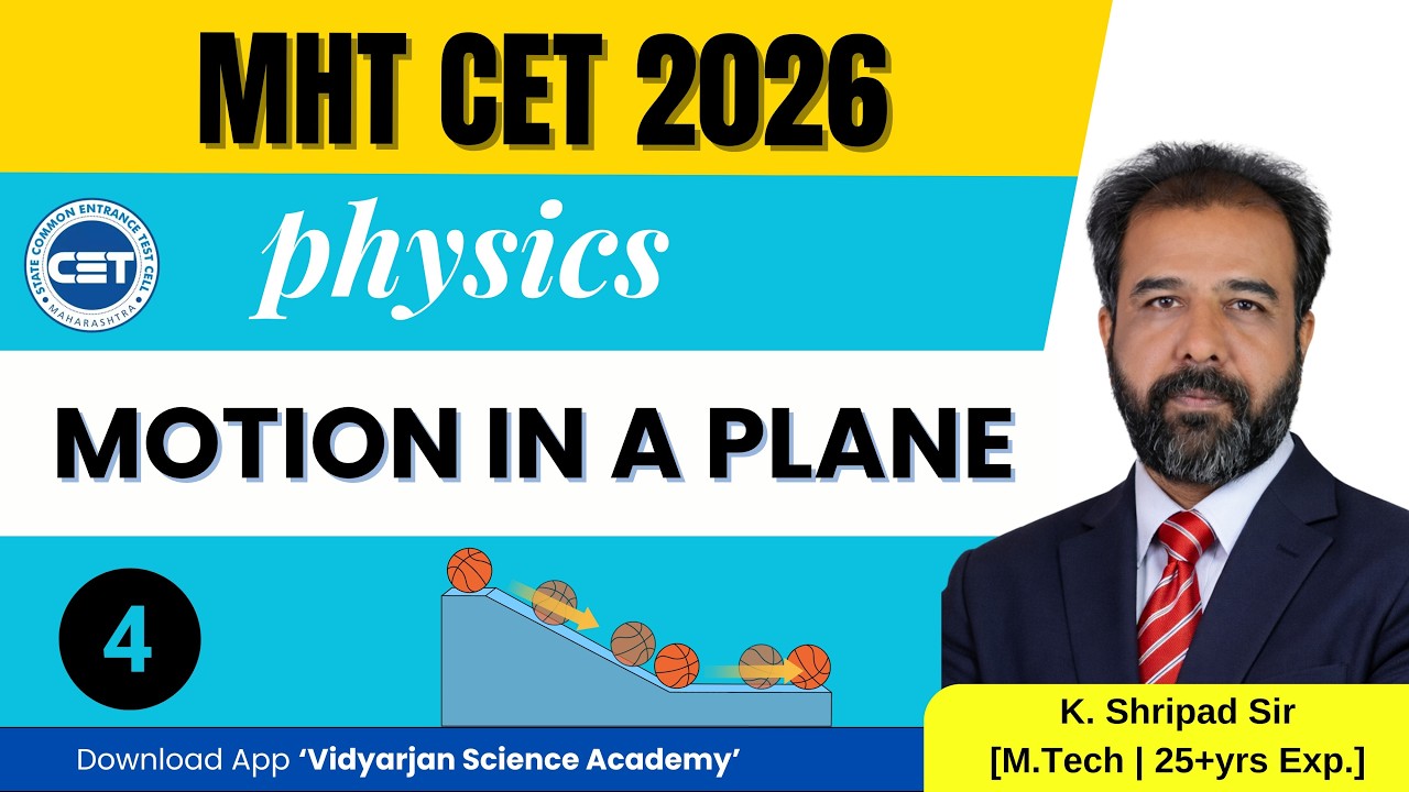 IMP MHT-CET PYQ’S 2026  | Motion in a Plane | Part 4 #mhtcet_pyq #motioninplane #viral