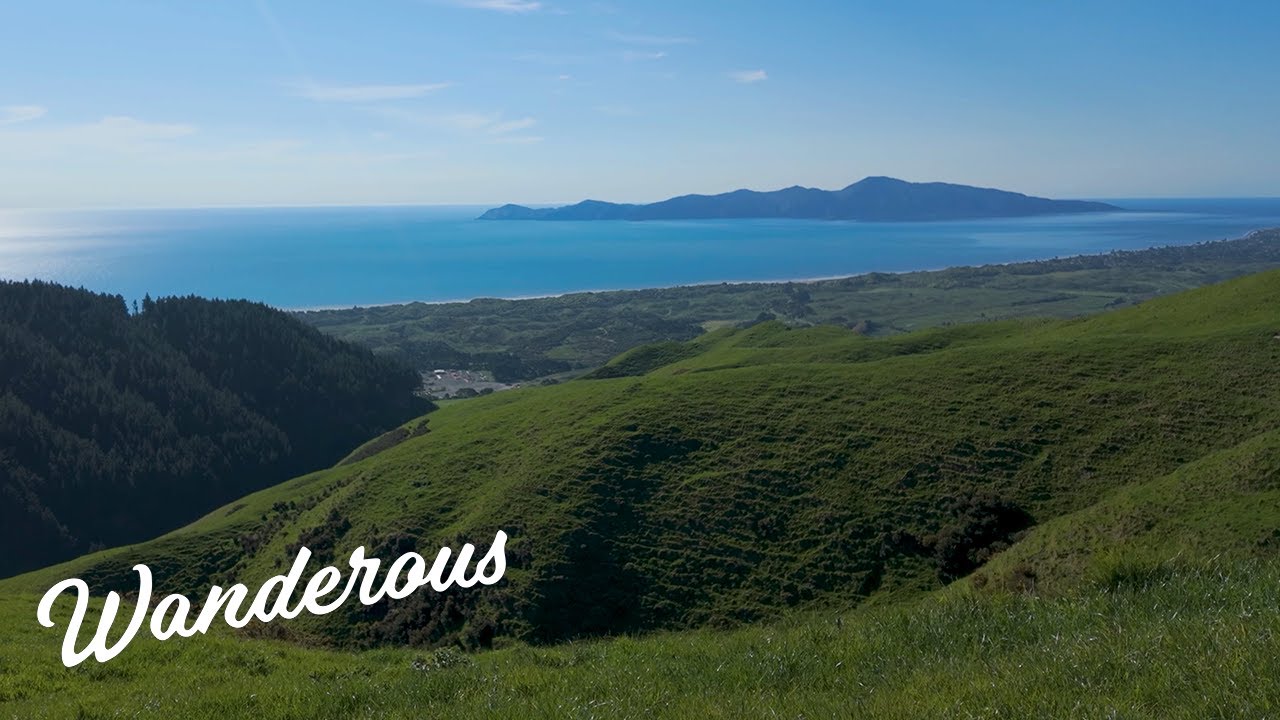 Walking The Rocks Loop at Whareroa Farm Reserve with spectacular panoramic views Kapiti Island NZ 4K