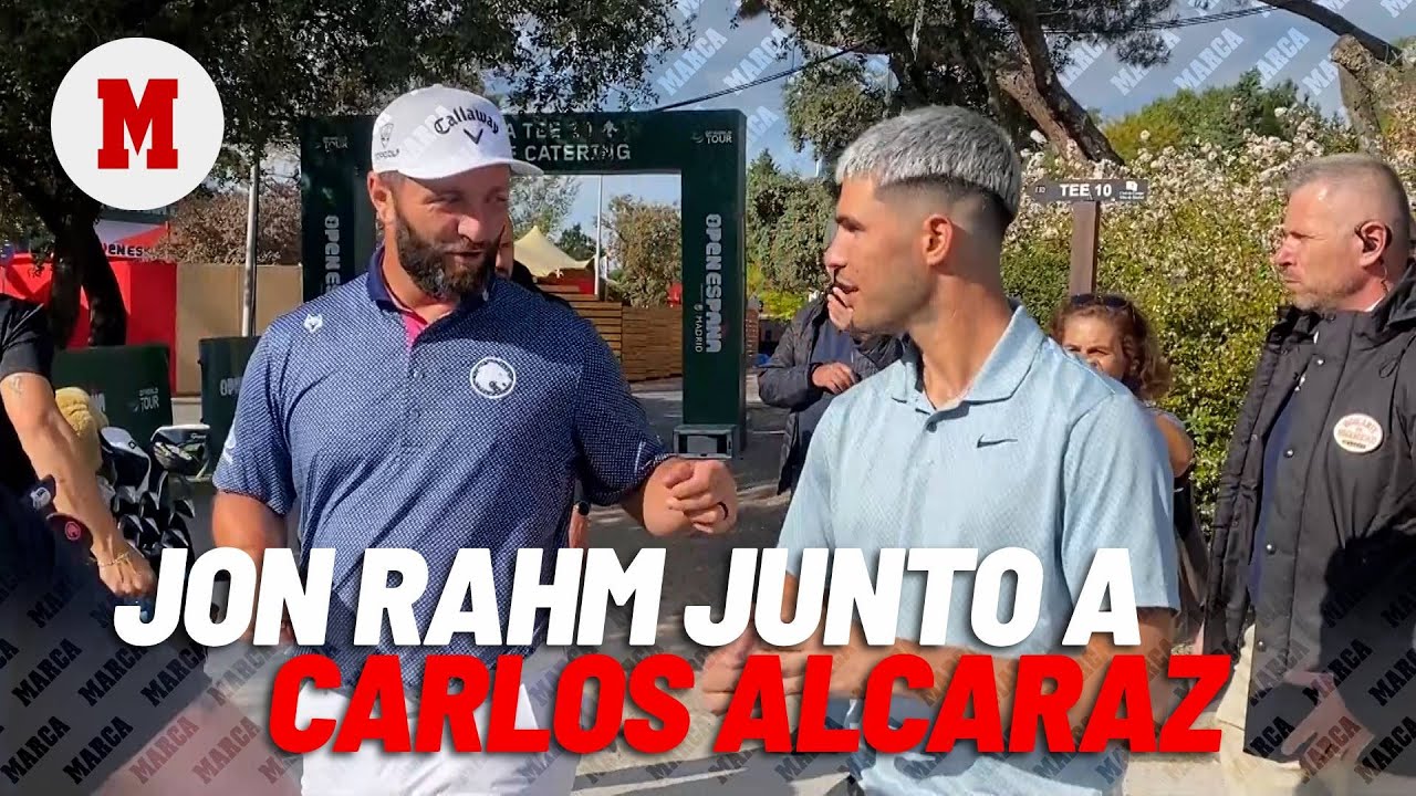 Carlos Alcaraz disfruta del golf en Madrid junto a Jon Rahm I MARCA