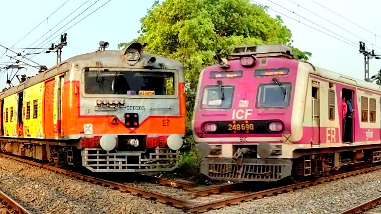  🔥Different Types Train action! EMU Local &, Express Train's । Indian Railway Video।