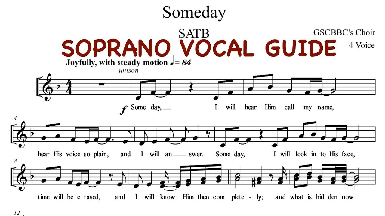 SOMEDAY - Soprano Vocal Guide