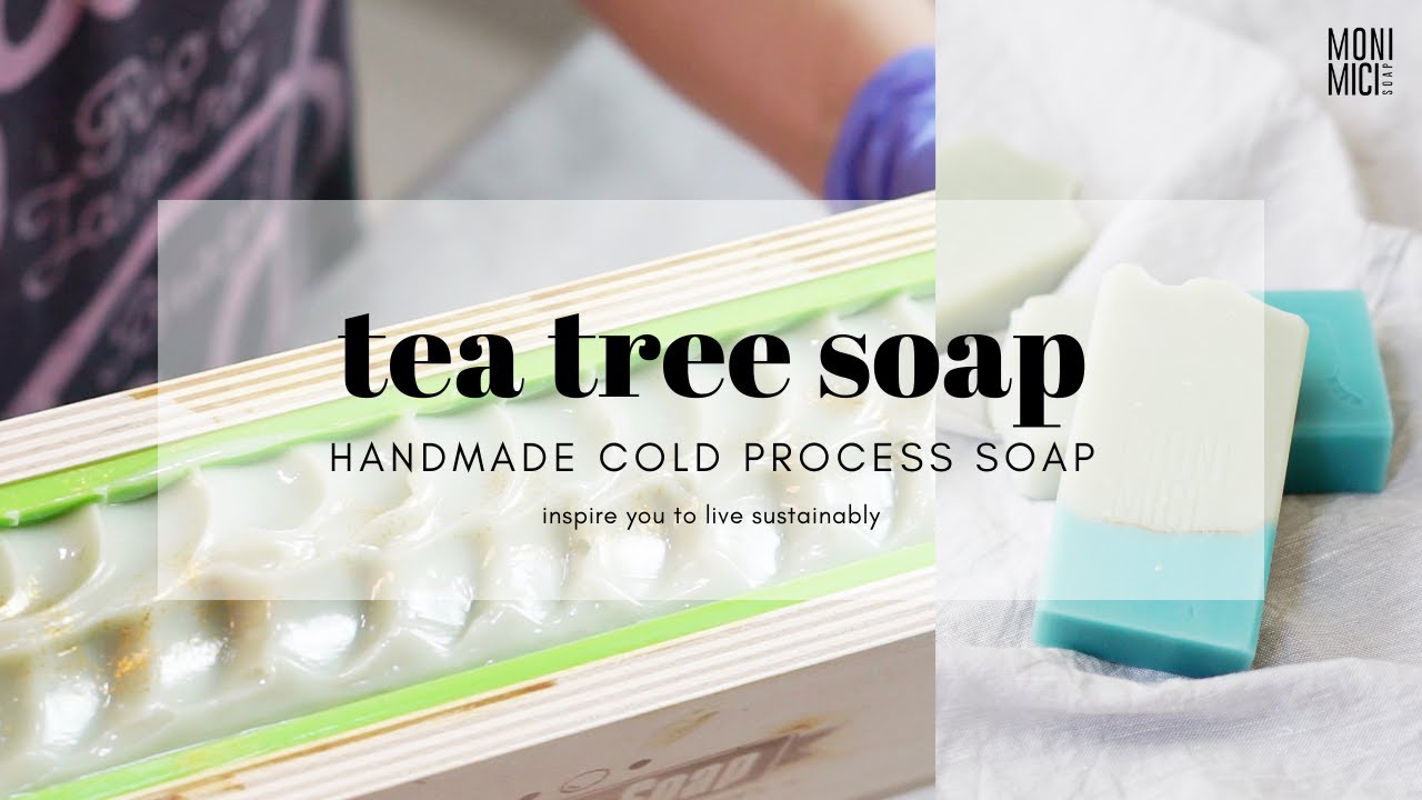 DIY How to Make Tea Tree Cold Process Soap - Tutorial Cara Membuat Sabun Batang Natural