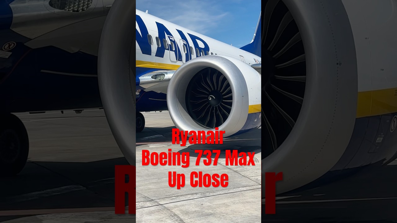 Boeing 737 Max linii Ryanair z bliska #boeing #ryanair #samolot #samolot