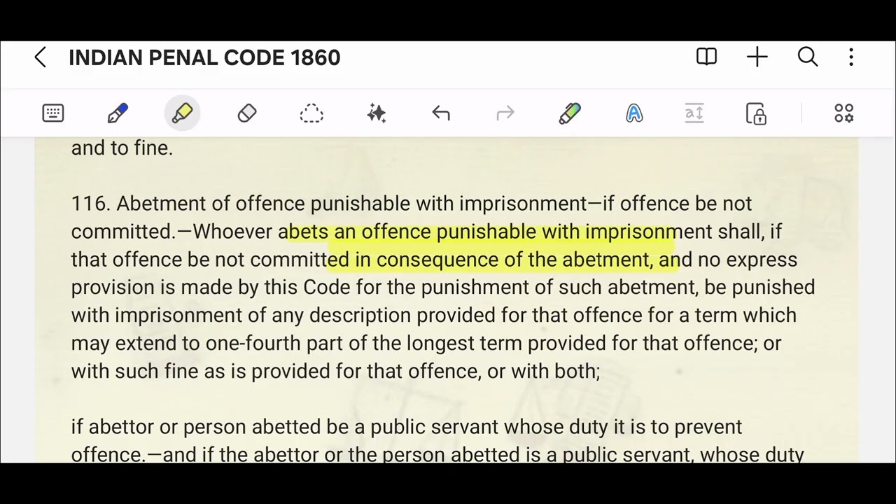 INDIAN PENAL CODE Sections 113 to 120B- abetment offences, liability abettors, concealment  offences