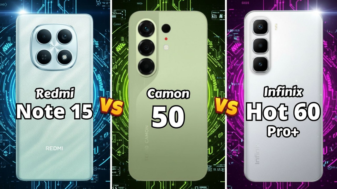 Redmi Note 15 vs Tecno Camon 50 vs Infinix Hot 60 Pro Plus