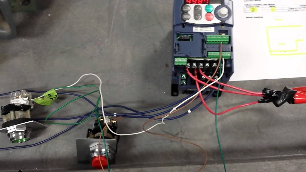 Fugi inverter starter wiring start stop