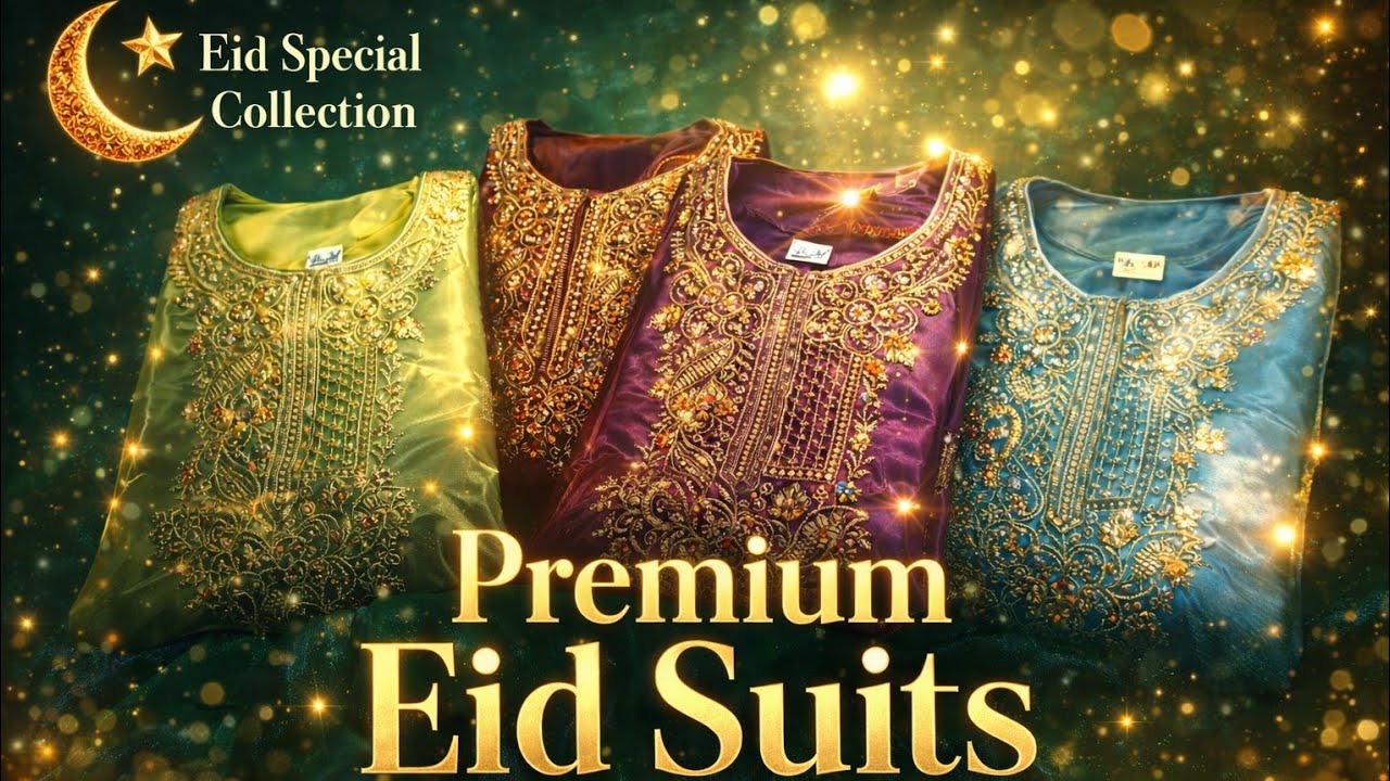 Exclusive Silk Organza Suit with Handwork Embroidery Dupatta ✨ | Eid Special 2026 
