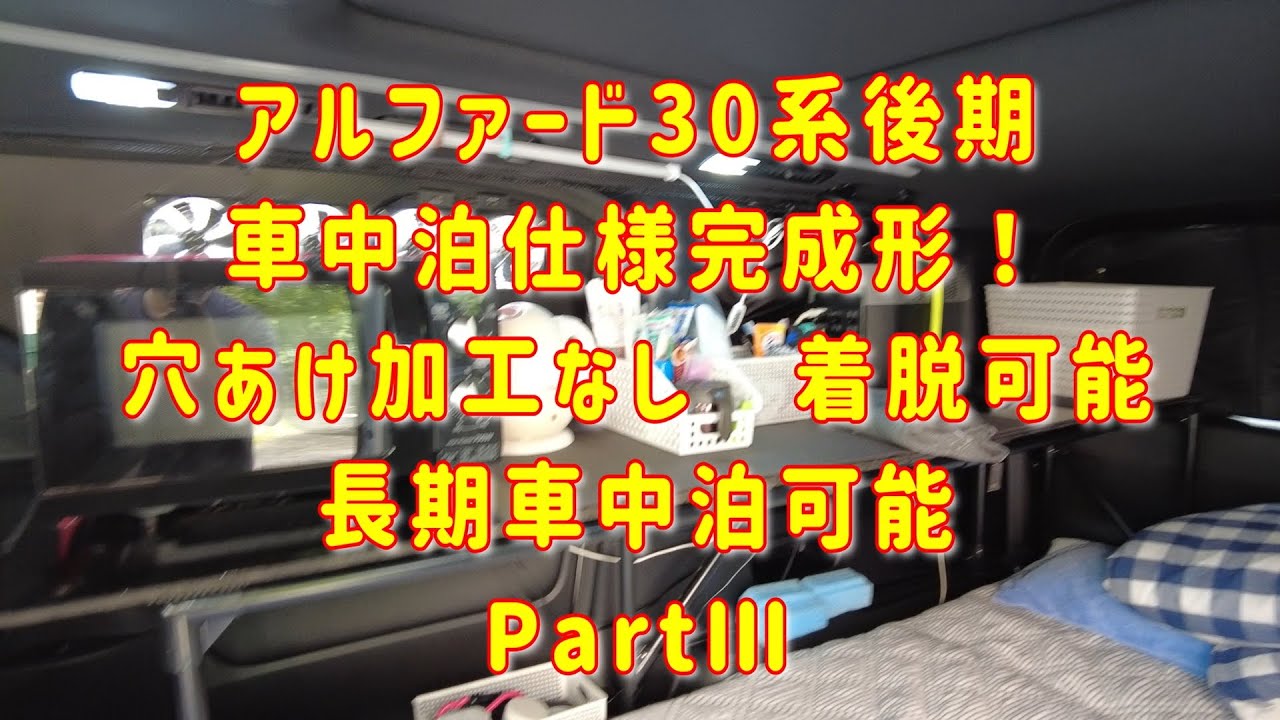 【車中泊】【夫婦二人旅】アルファード車中泊　PartⅢ ALPHARD S