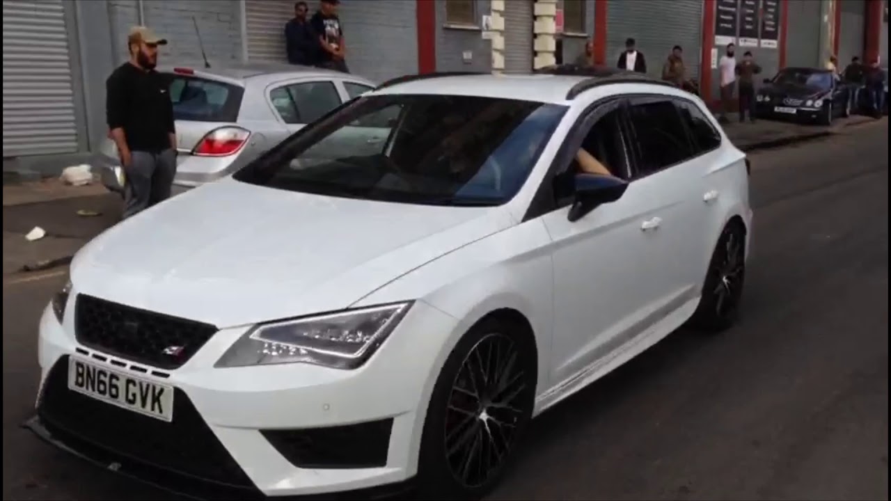 Tuned Seat Leon Cupra 300 Estate, fly-by, Launch Control and Accelerations