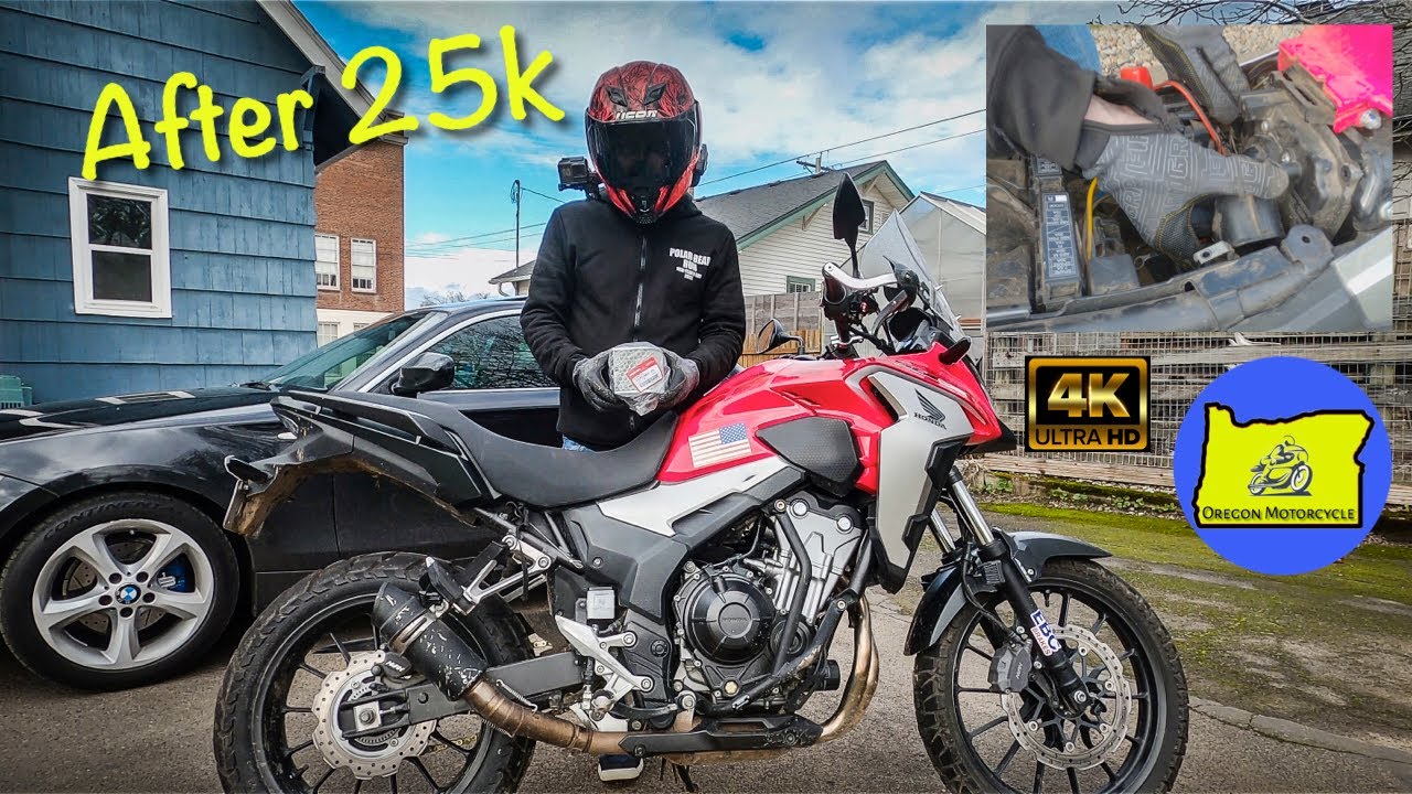 Замена воздушного фильтра Honda CB500X 2019 года после 25 тыс. миль | Oregon Motorcycle 2022