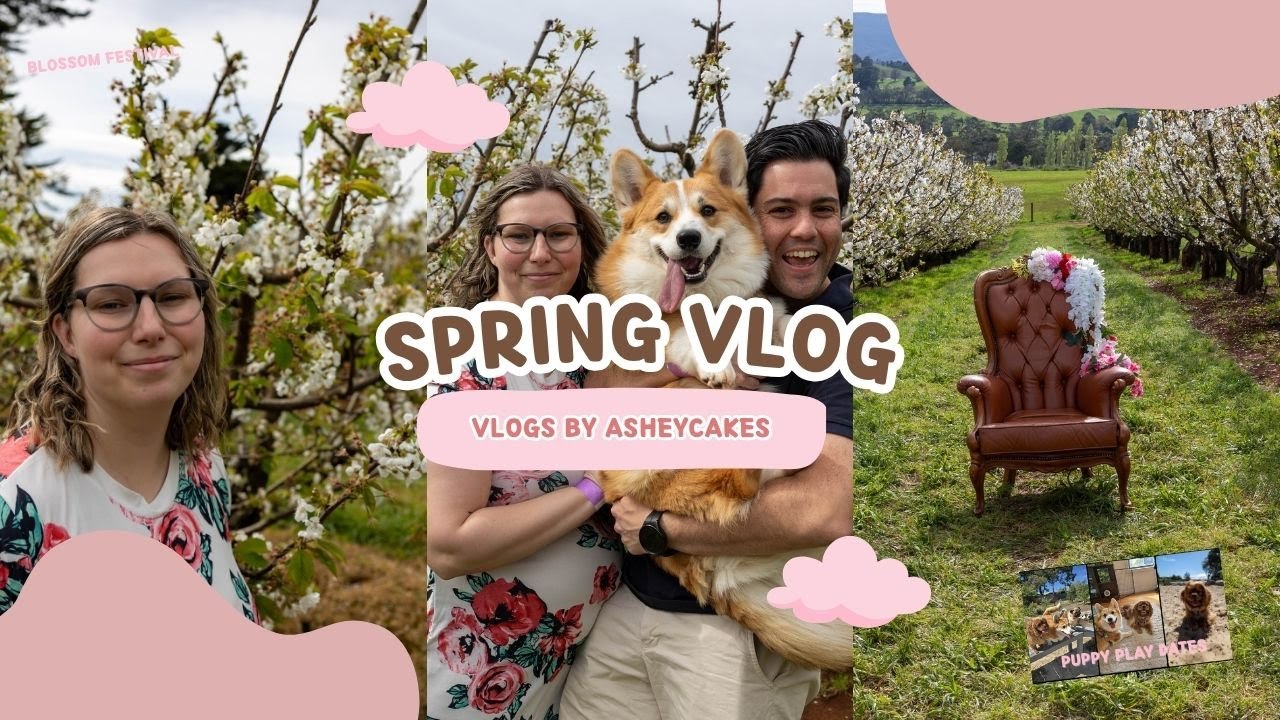 Spring Vlog: Cherry Blossom Festival, Coburg Lake & Puppy Playdates