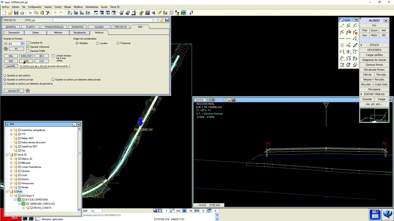 Crear el Modelo BIM3D de una Obra Lineal