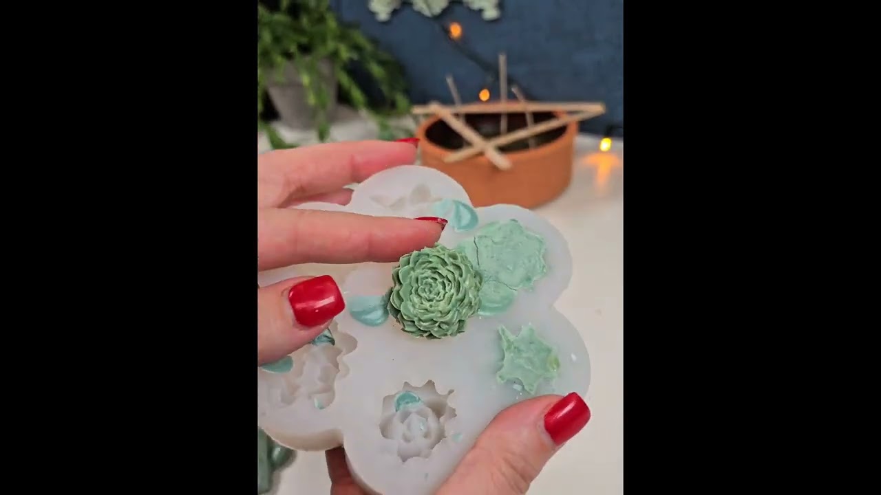 How to Make a Colorful Cactus Candle in a Terracotta Bowl, DIY Succulent Candle🌵🕯️🌸