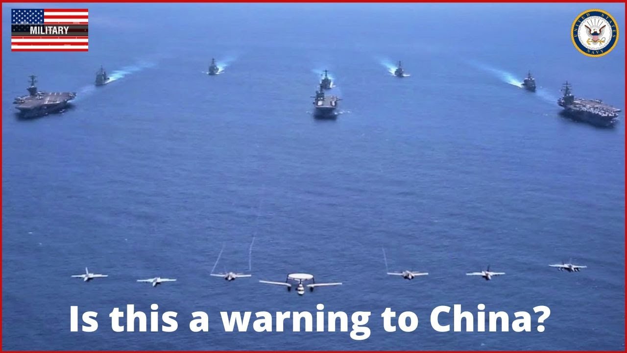 US Navy Ships Sail In Formation During Valiant Shield 2022 | Big Show of Force to China ?