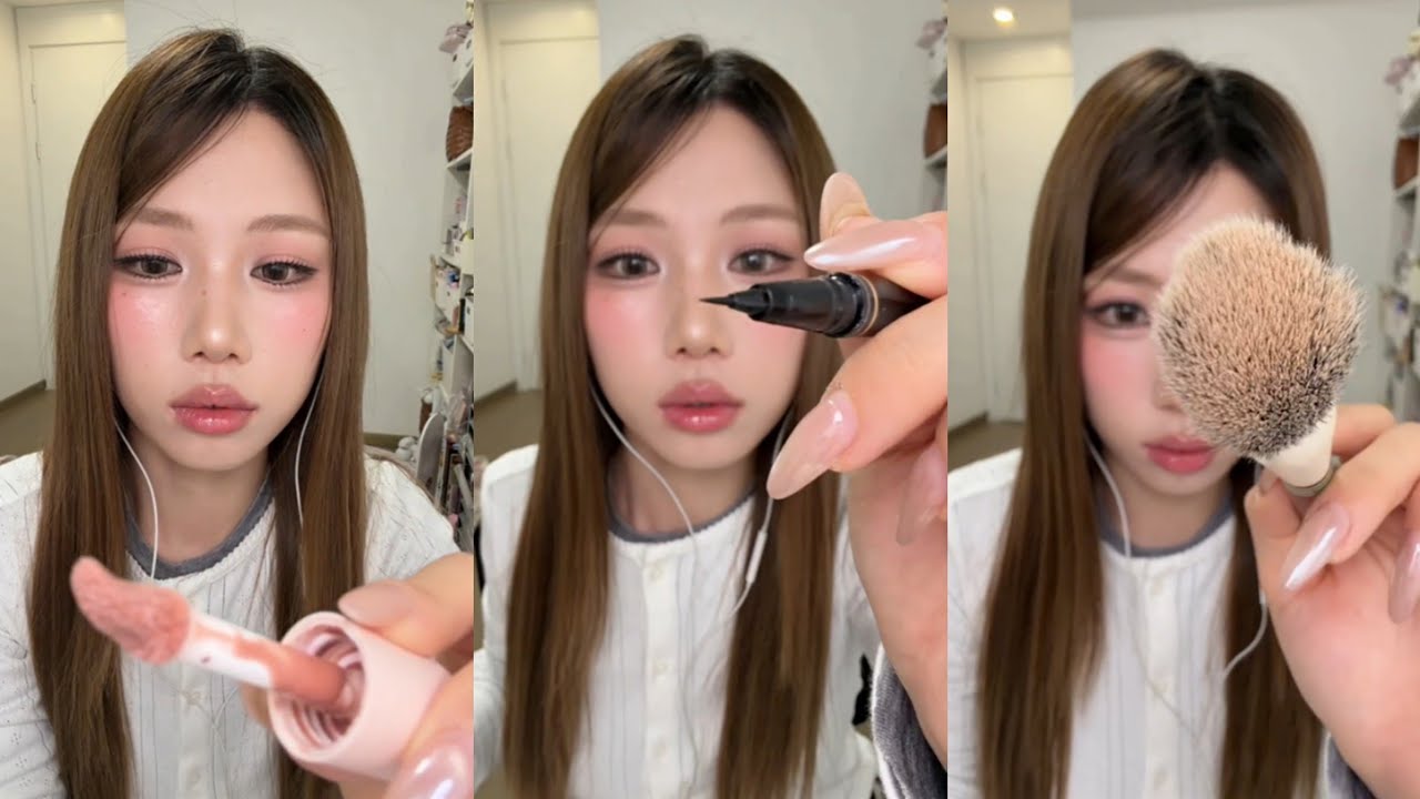 ASMR DOING YOUR* DOUYIN MAKEUP 🎀