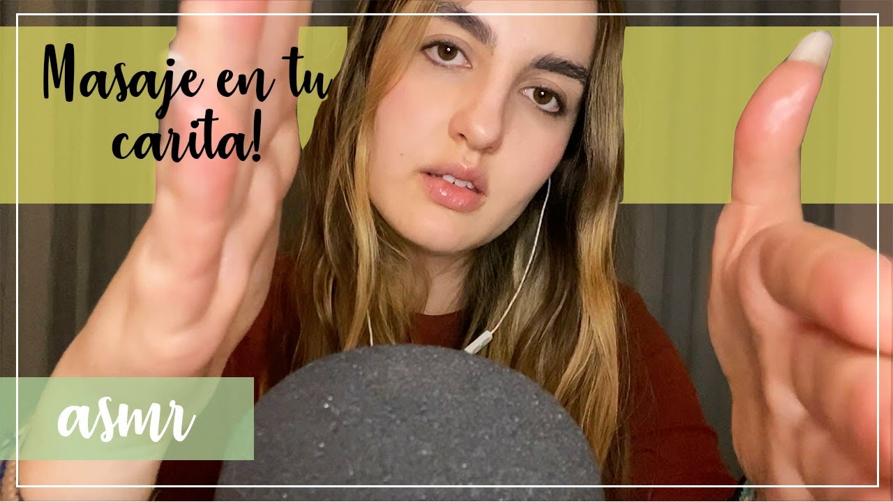ASMR en español - T0CANDO tu CARITA + mouth sounds cosquillosos!