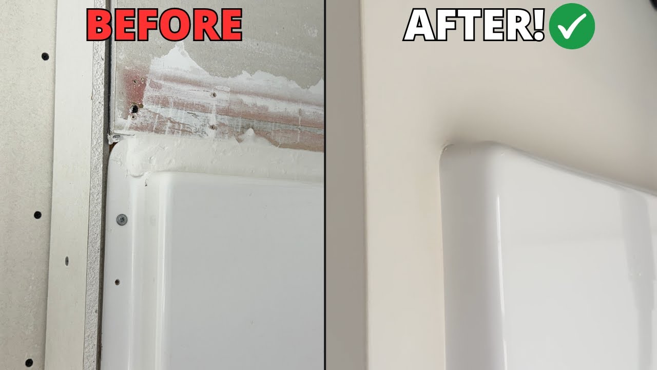 How to Fill Drywall Around Tub Flange!