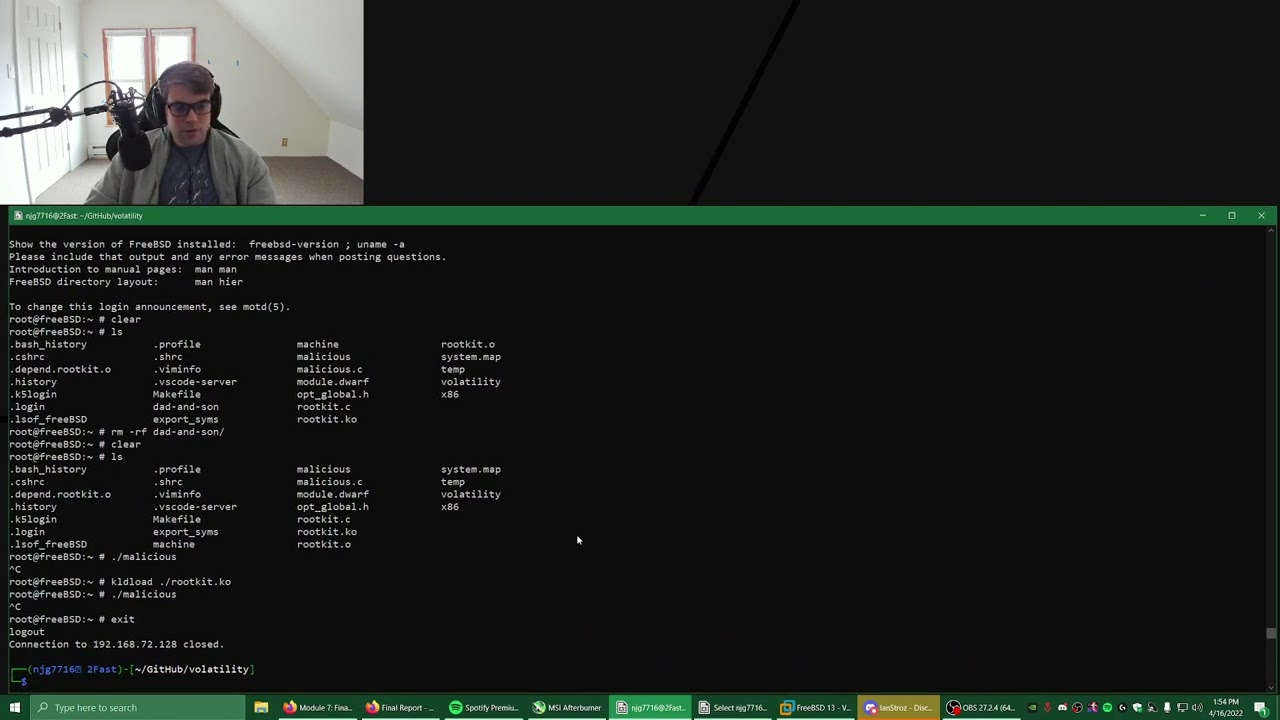 Running and Detecting a FreeBSD Rootkit