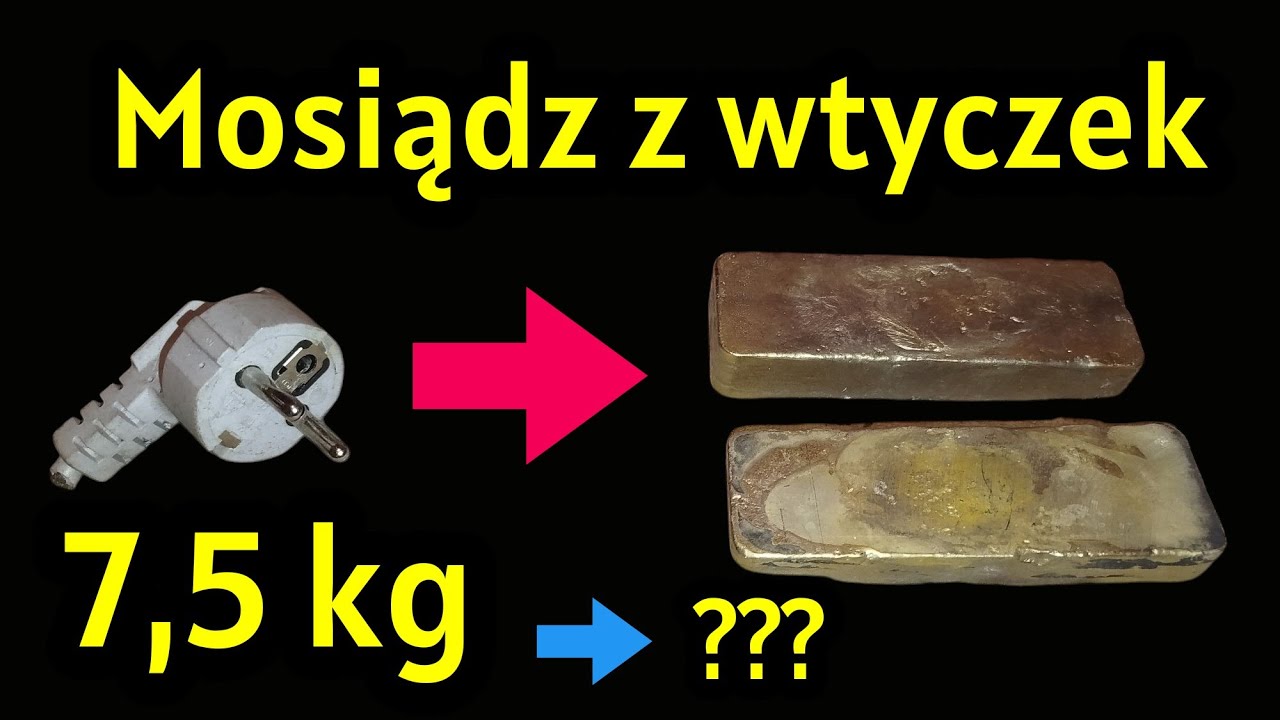 Mosiądz z wtyczek. Odlewamy sztabki #mosiądz