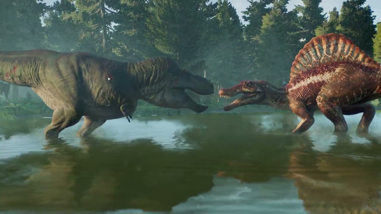 Spinosaurus vs a Massive T-Rex Round 2
