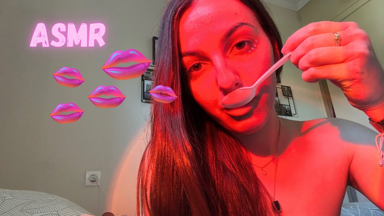 Asmr: Bruits de bouche (gloss, cuillère, coquillage)