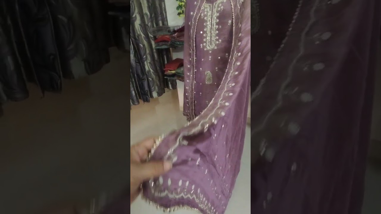 Golden Shimmer Purple Suit ✨ Mirror & Cut Dana Work! #ShimmerSuit #MirrorWork #Handwork #Trendy