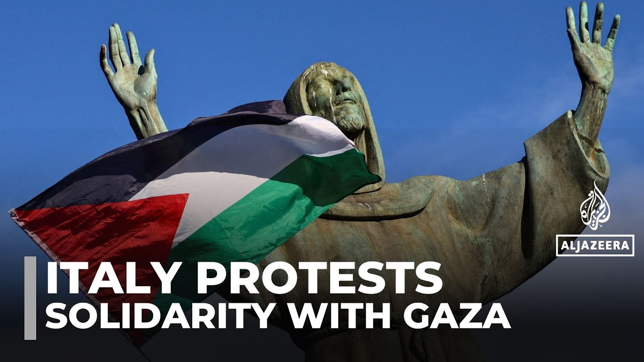 Thousands rally in Rome in solidarity with Gaza, demanding Italy to end arms exports to Israel
