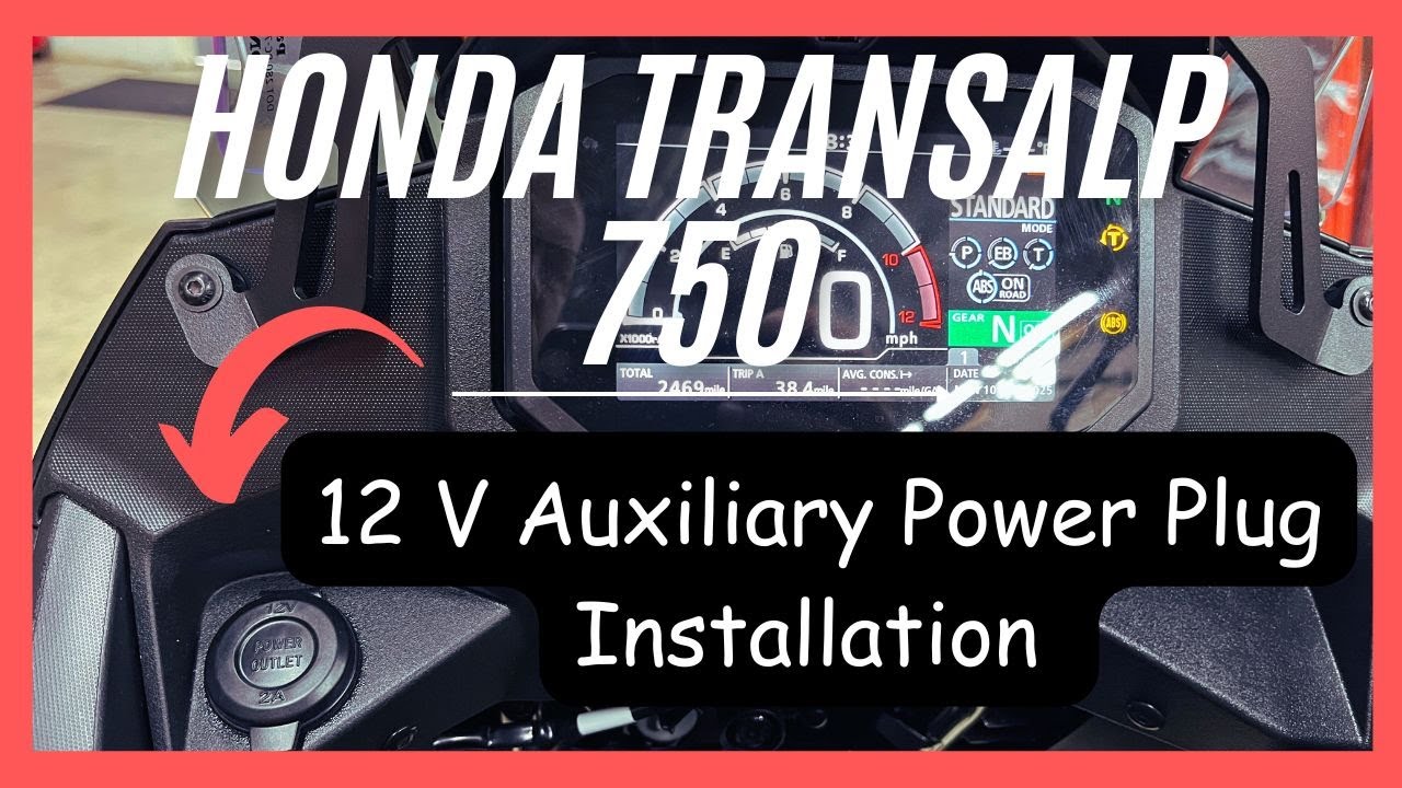 Honda Transalp 750 12V Auxiliary Power Plug Install Installation