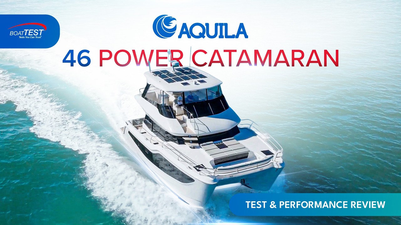 Катамаран Aquila 46 Yacht Power – ходовые испытания, оптимальный крейсерский ход, максимальная ск...